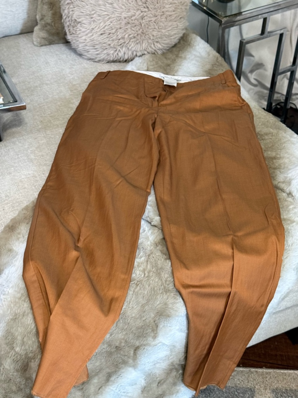 MaxMara Burnt Orange Straight-Leg Trousers